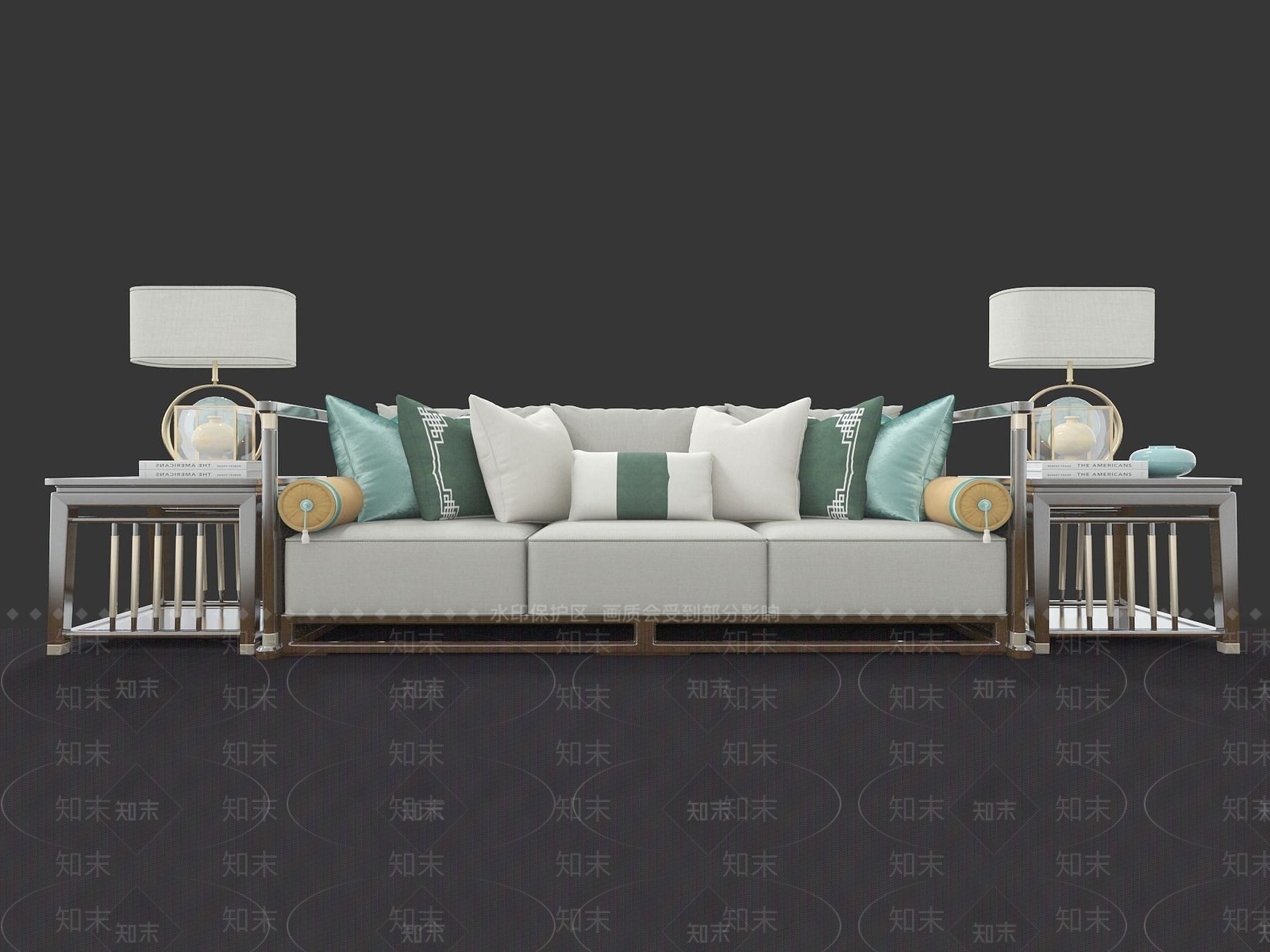 现代双人沙发3D模型下载【ID:1187899406】