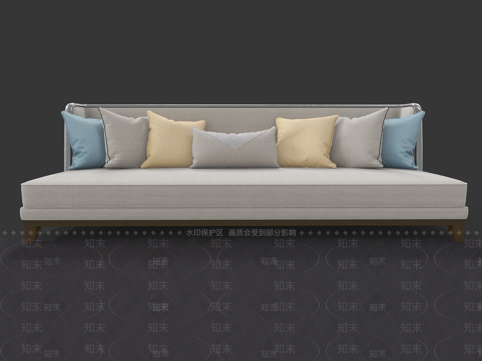 现代双人沙发3D模型下载【ID:1187899428】
