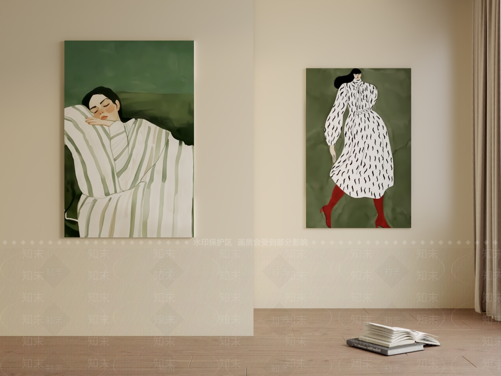 北欧挂画3D模型下载【ID:1187901671】