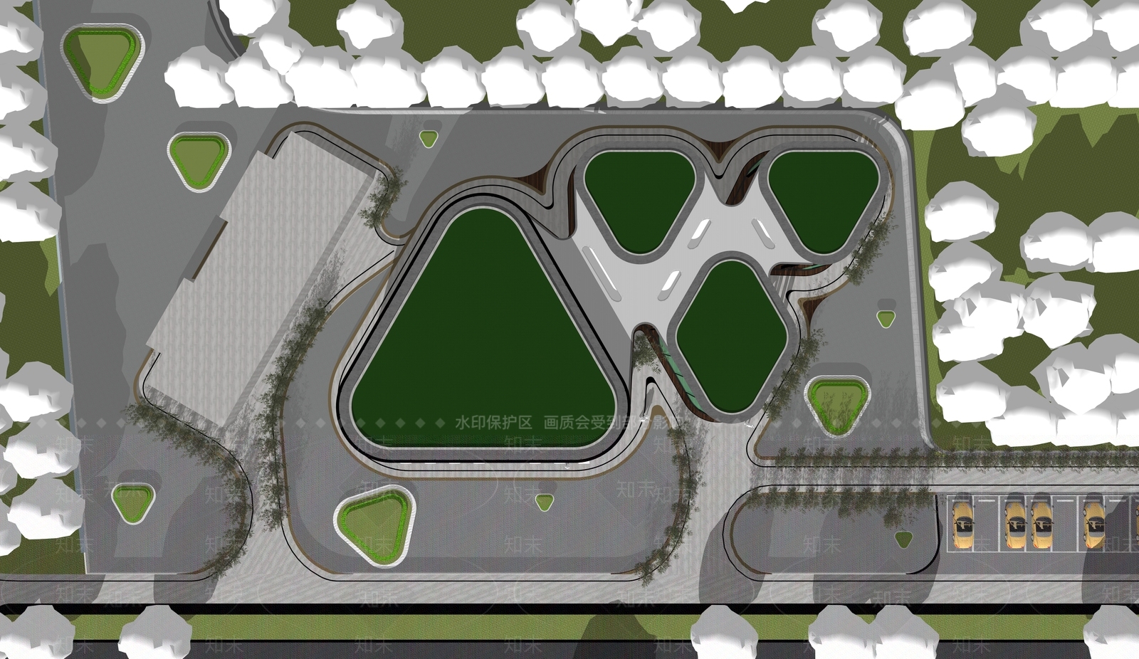 现代极简小公建SU模型下载【ID:1187903715】