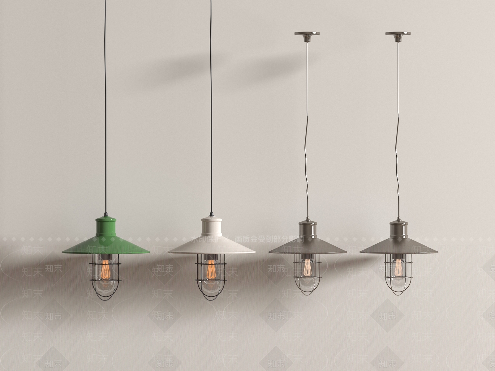 工业吊灯3D模型下载【ID:1187903572】