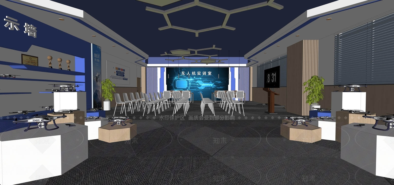 现代其他学校空间SU模型下载【ID:1187906106】