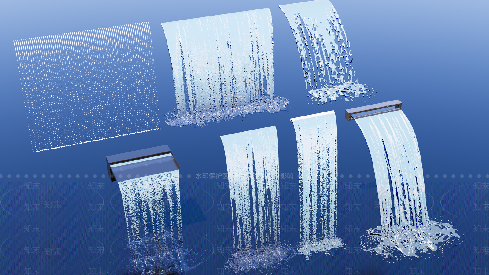 现代喷泉SU模型下载【ID:1187909417】