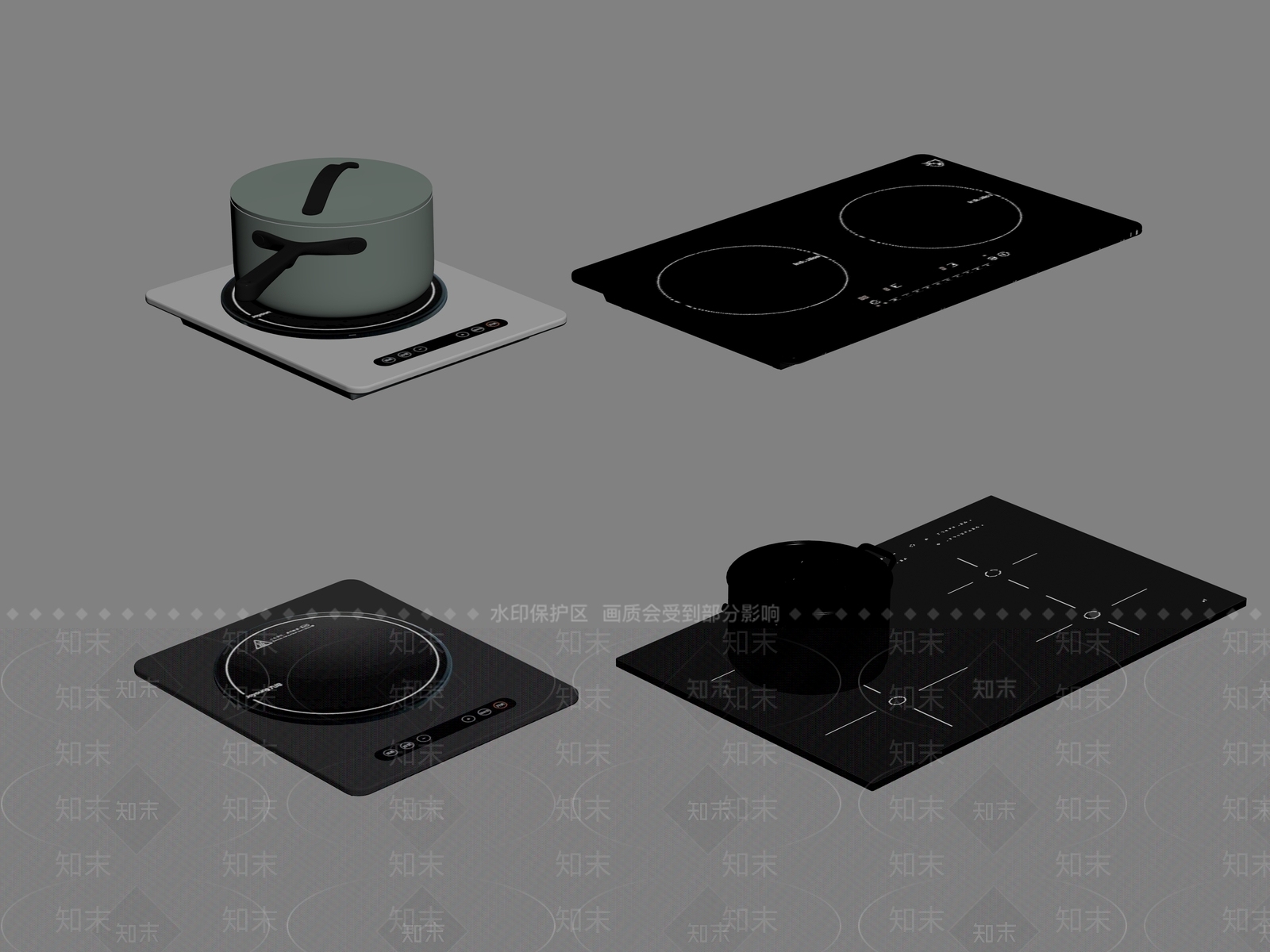 电磁炉SU模型下载【ID:1187910259】