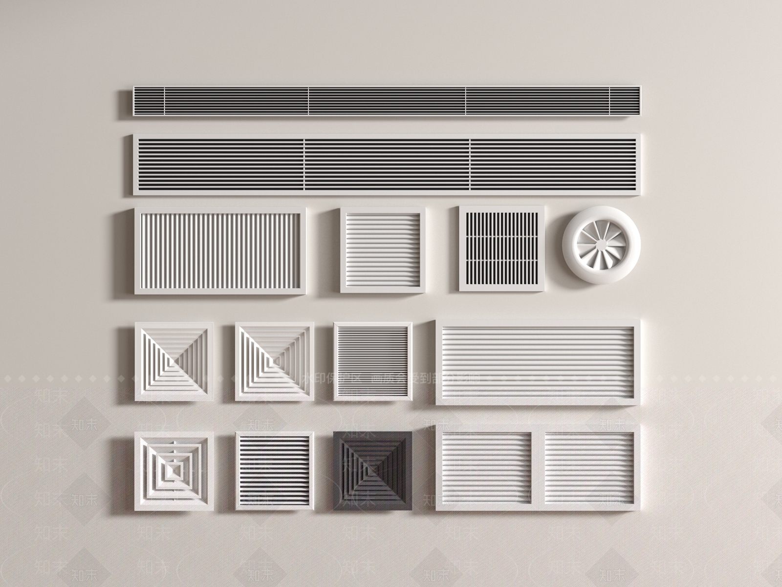 空调出风口SU模型下载【ID:1187911029】