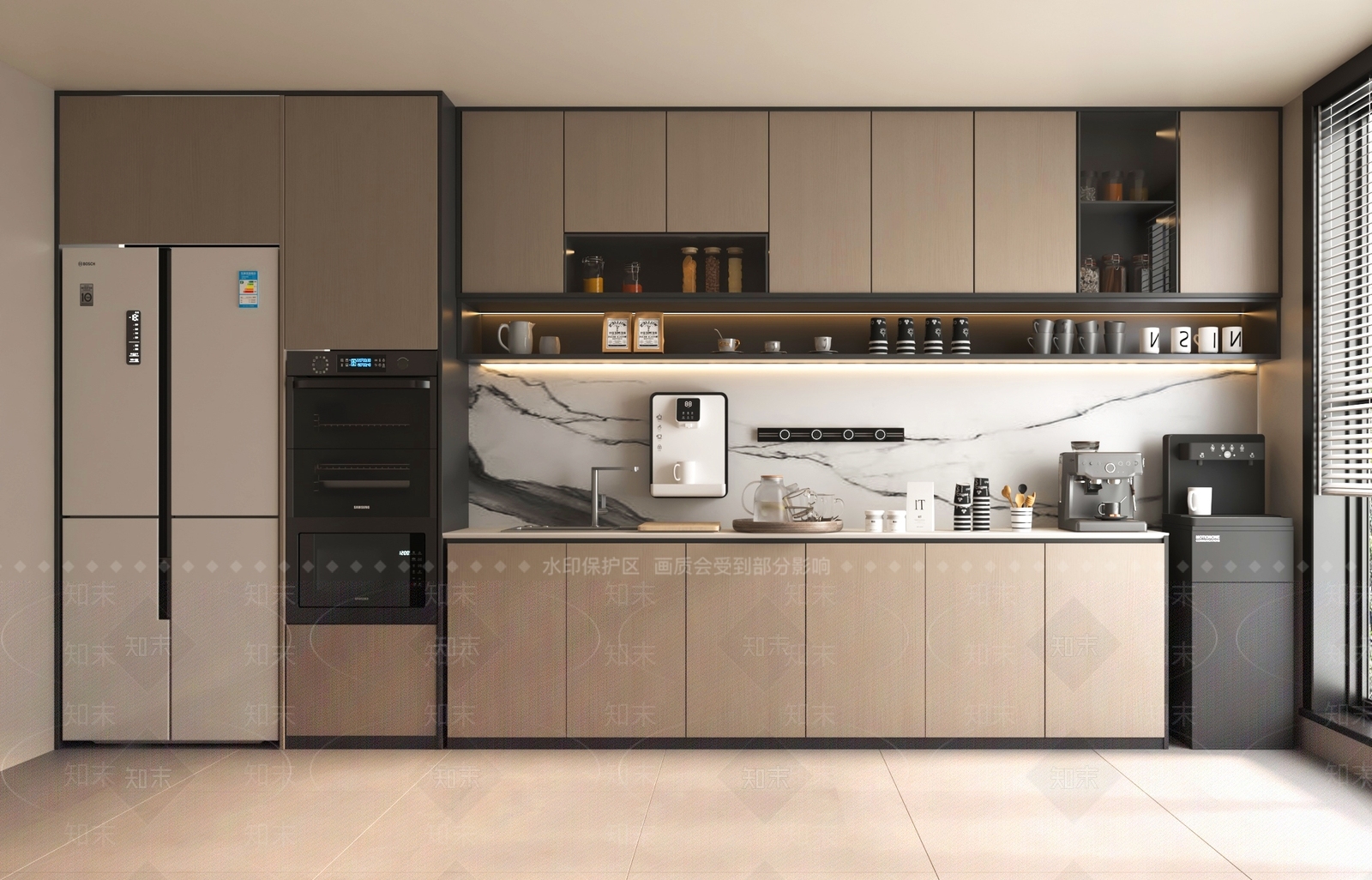 现代茶水间SU模型下载【ID:1187911077】