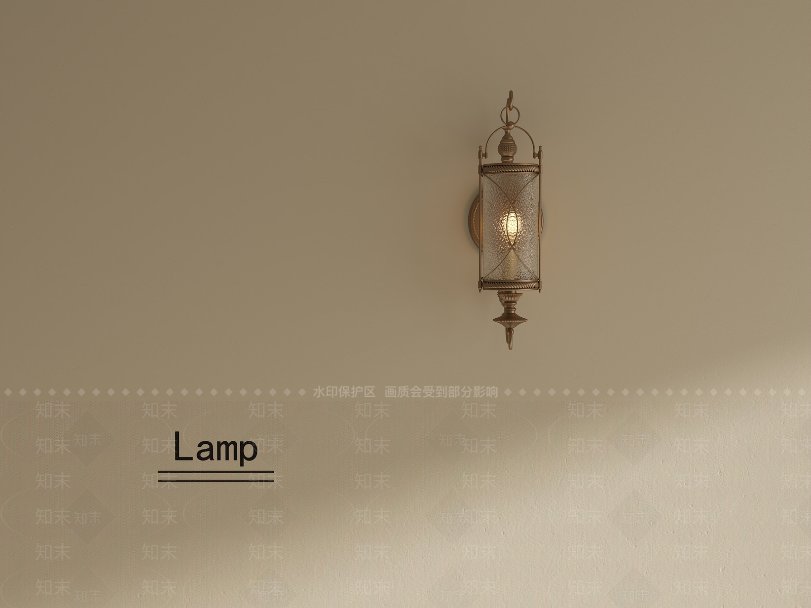 美式复古壁灯3D模型下载【ID:1187911744】