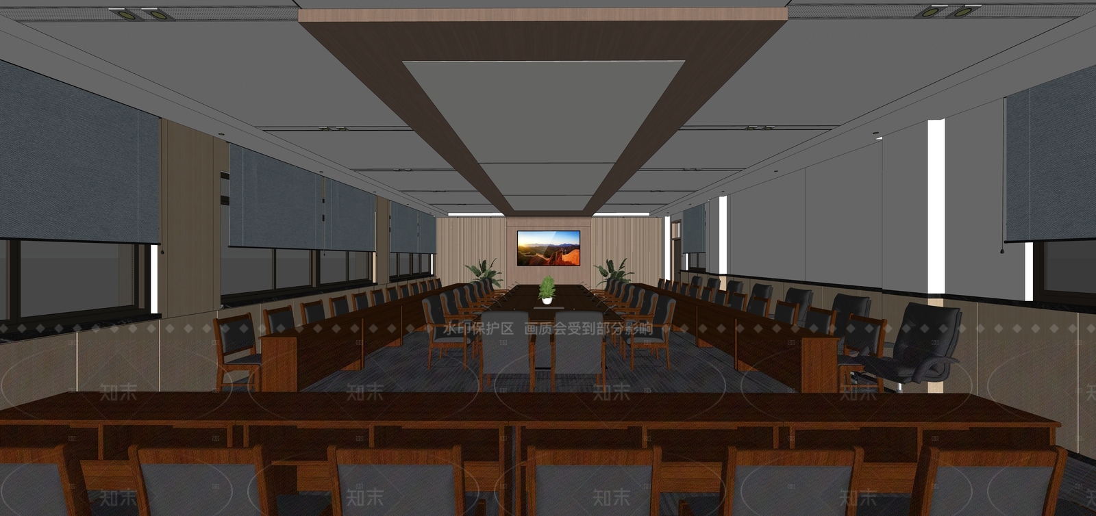 中式其他学校空间SU模型下载【ID:1215973193】