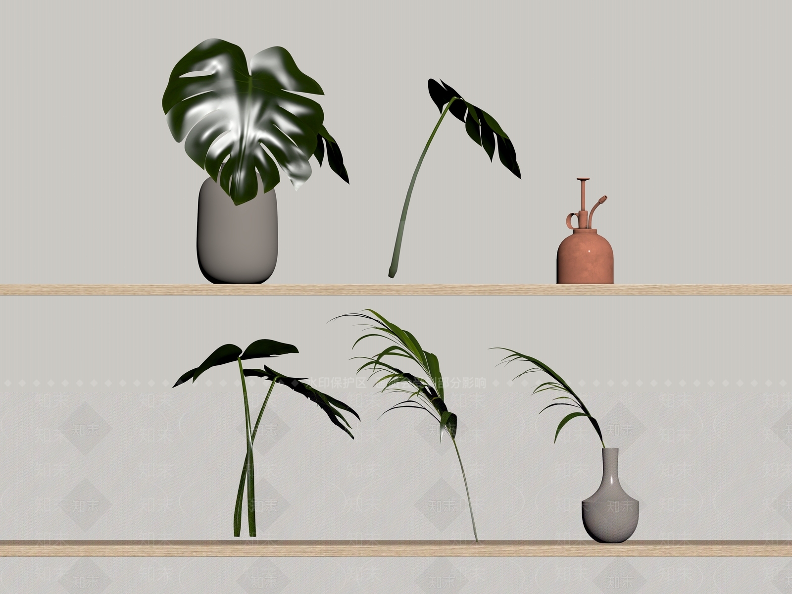 水生植物SU模型下载【ID:1187912672】