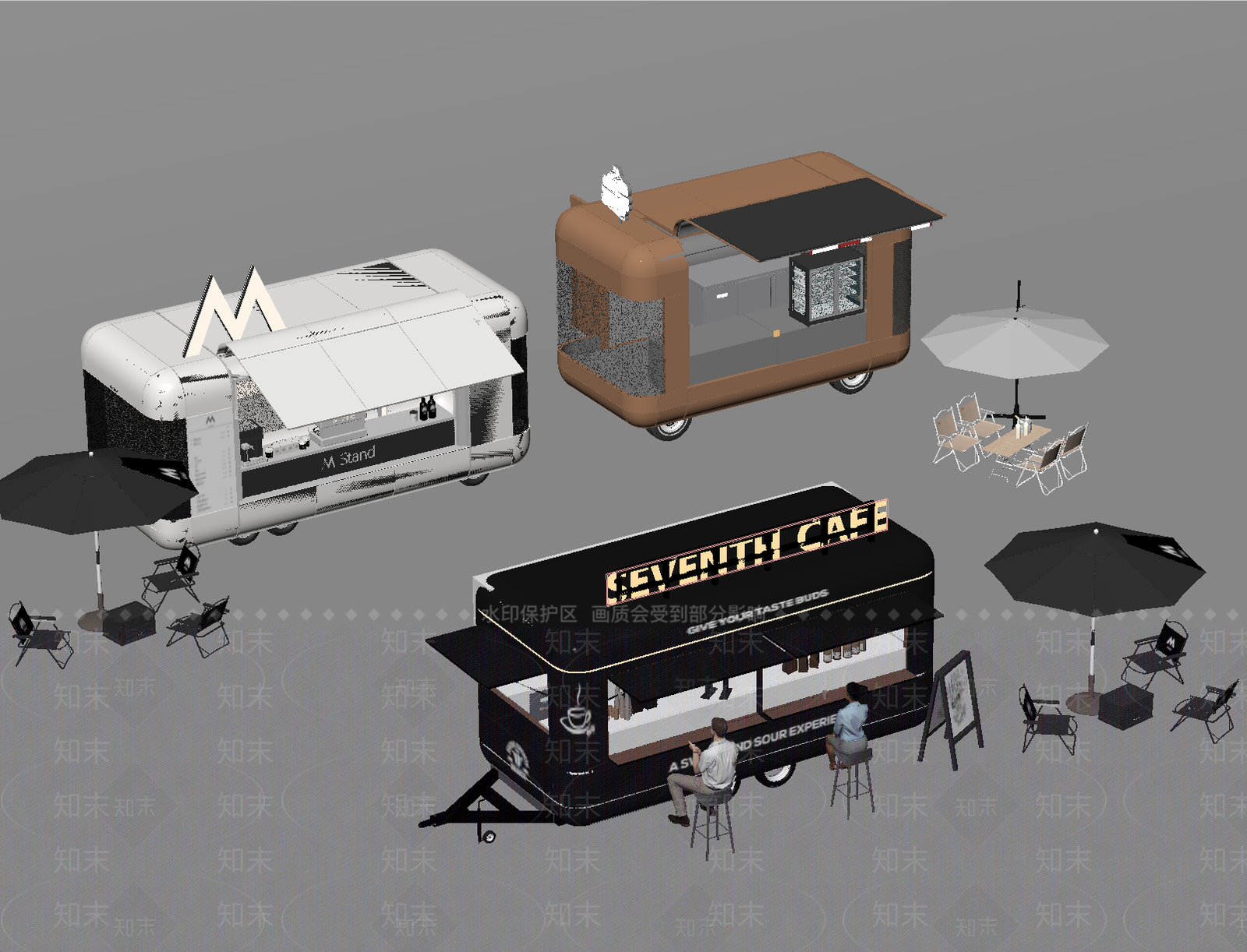 餐车SU模型下载【ID:1187919406】