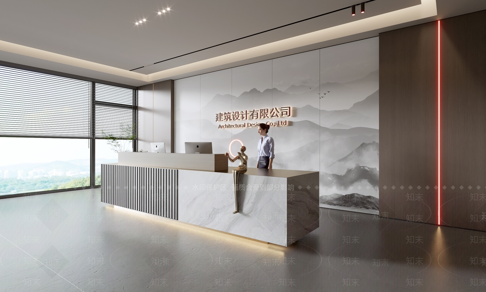 现代前台3D模型下载【ID:1187922254】