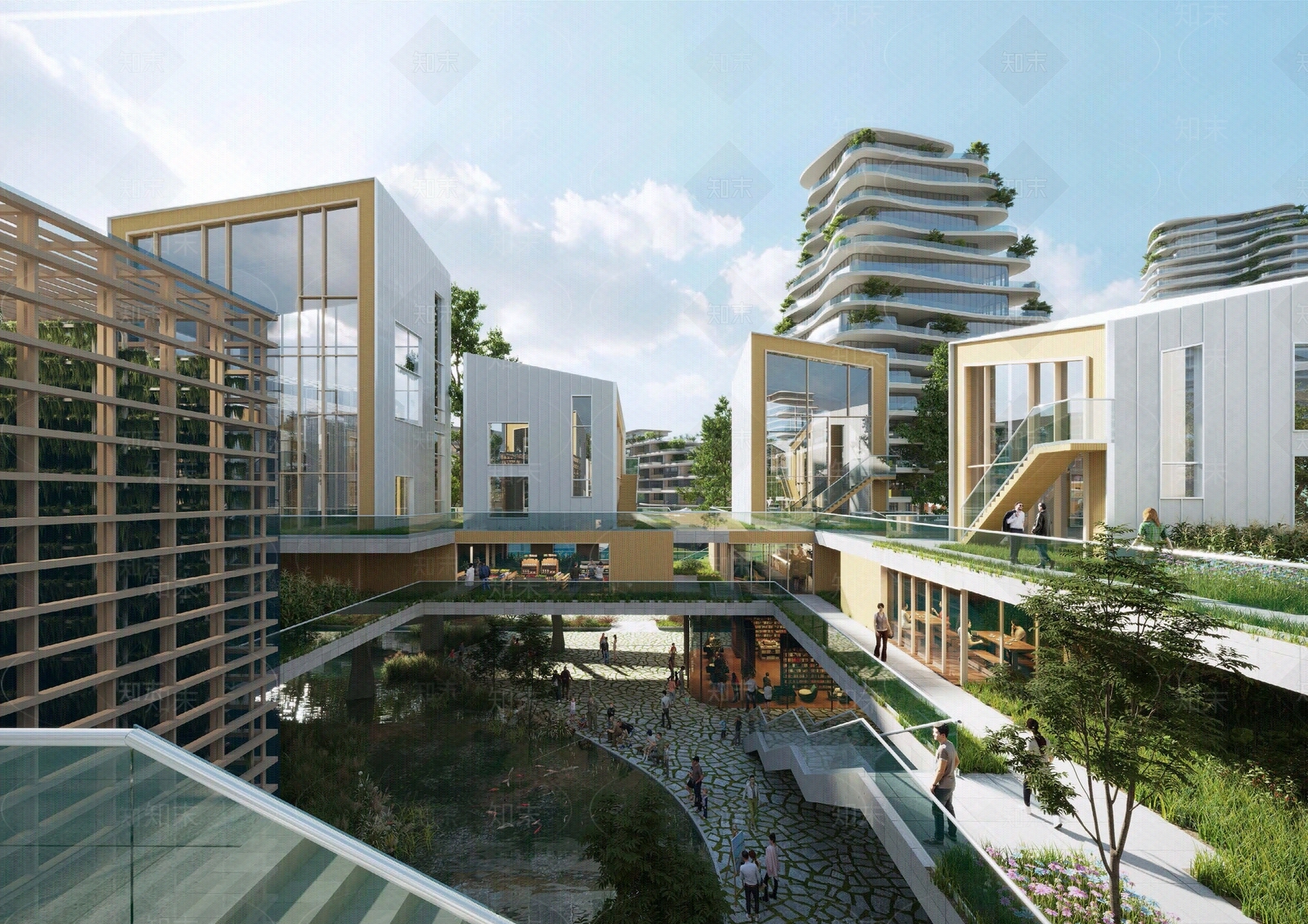 现代街道外景贴图下载【ID:1187923728】