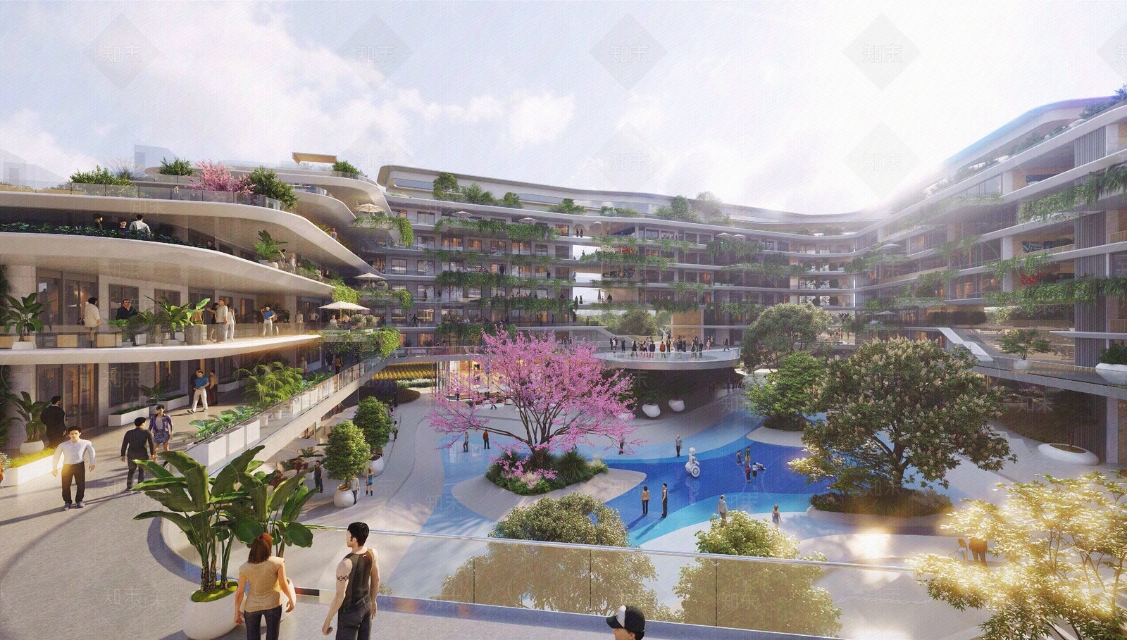 现代街道外景贴图下载【ID:1187923837】