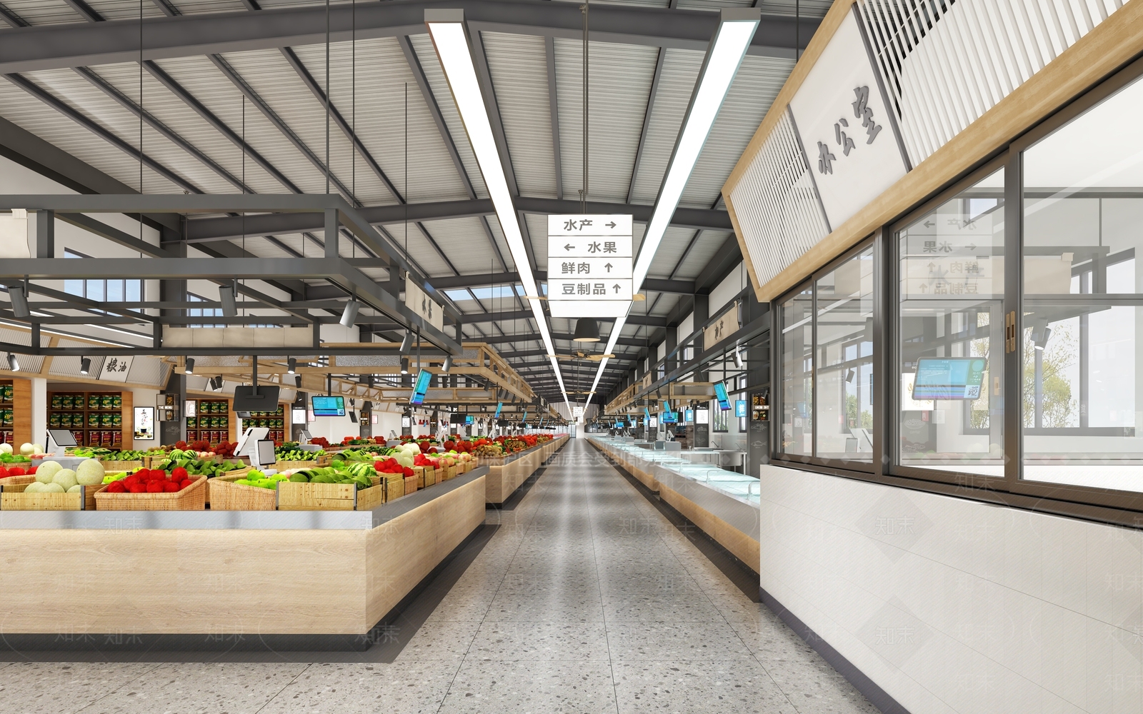 现代超市3D模型下载【ID:1215049732】