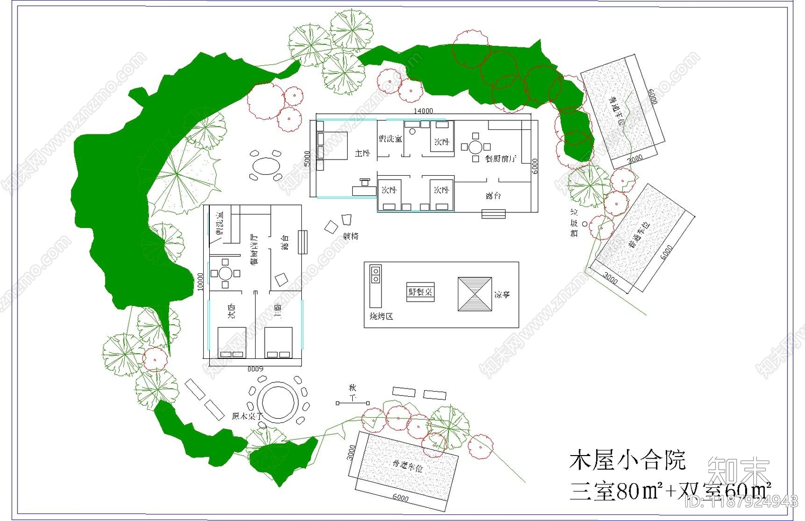 景观平面图cad施工图下载【ID:1187924943】