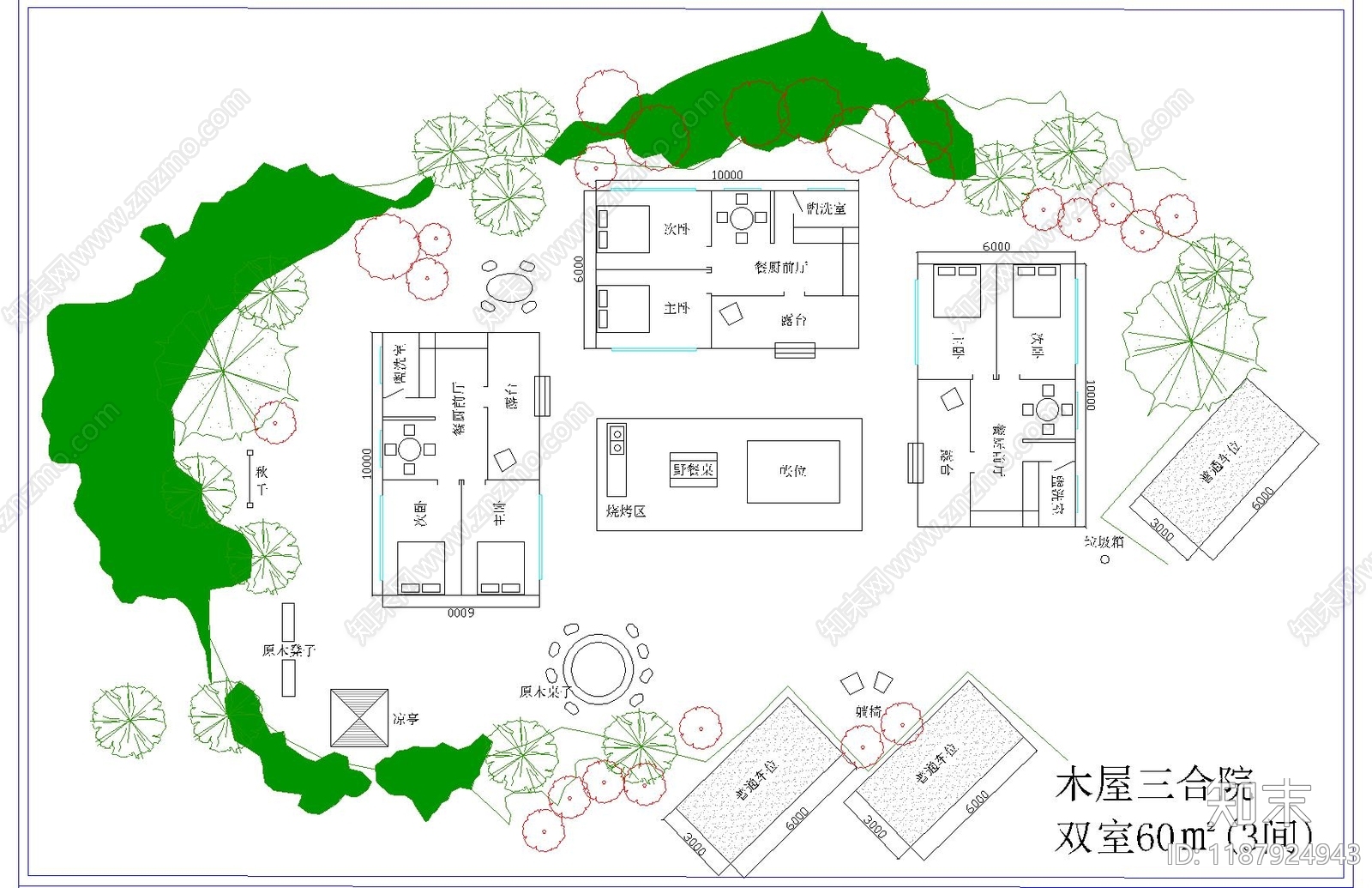 景观平面图cad施工图下载【ID:1187924943】