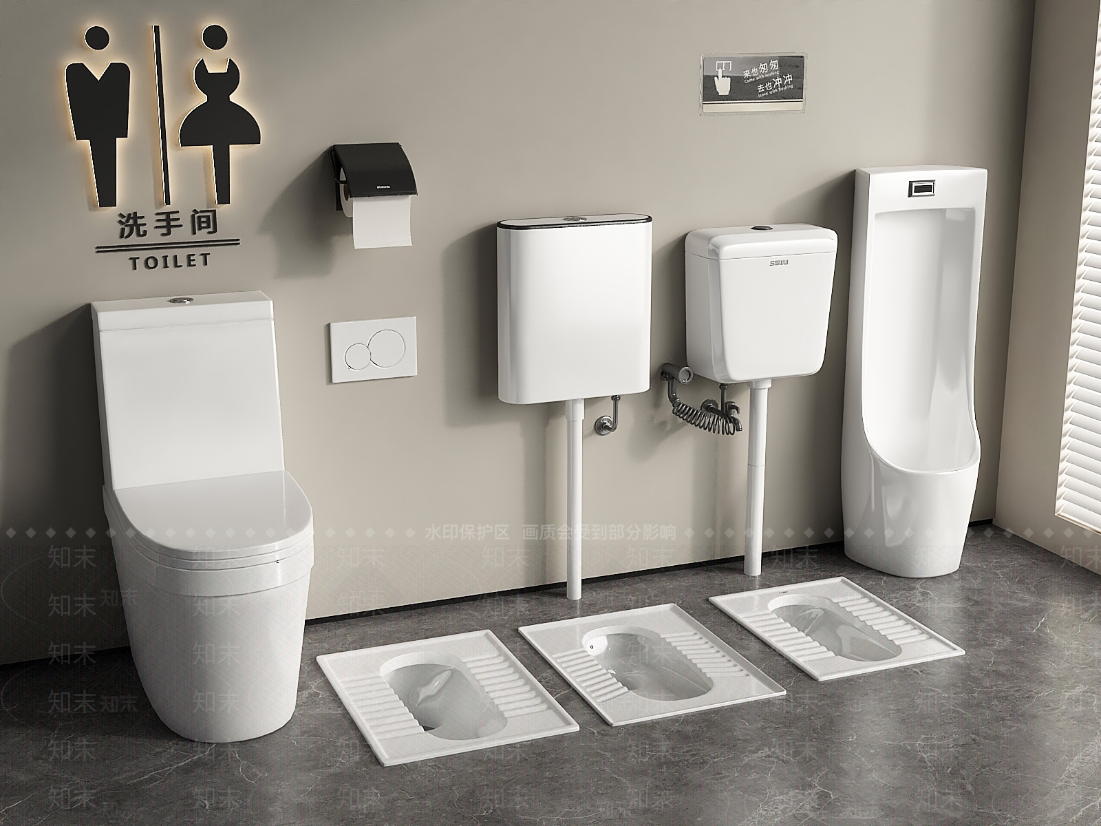 马桶3D模型下载【ID:1187928537】