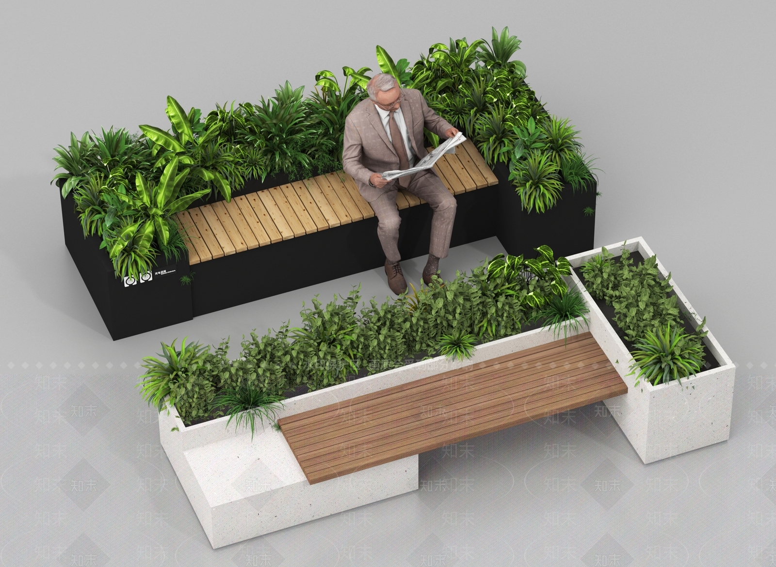 现代景观座椅3D模型下载【ID:1187929438】