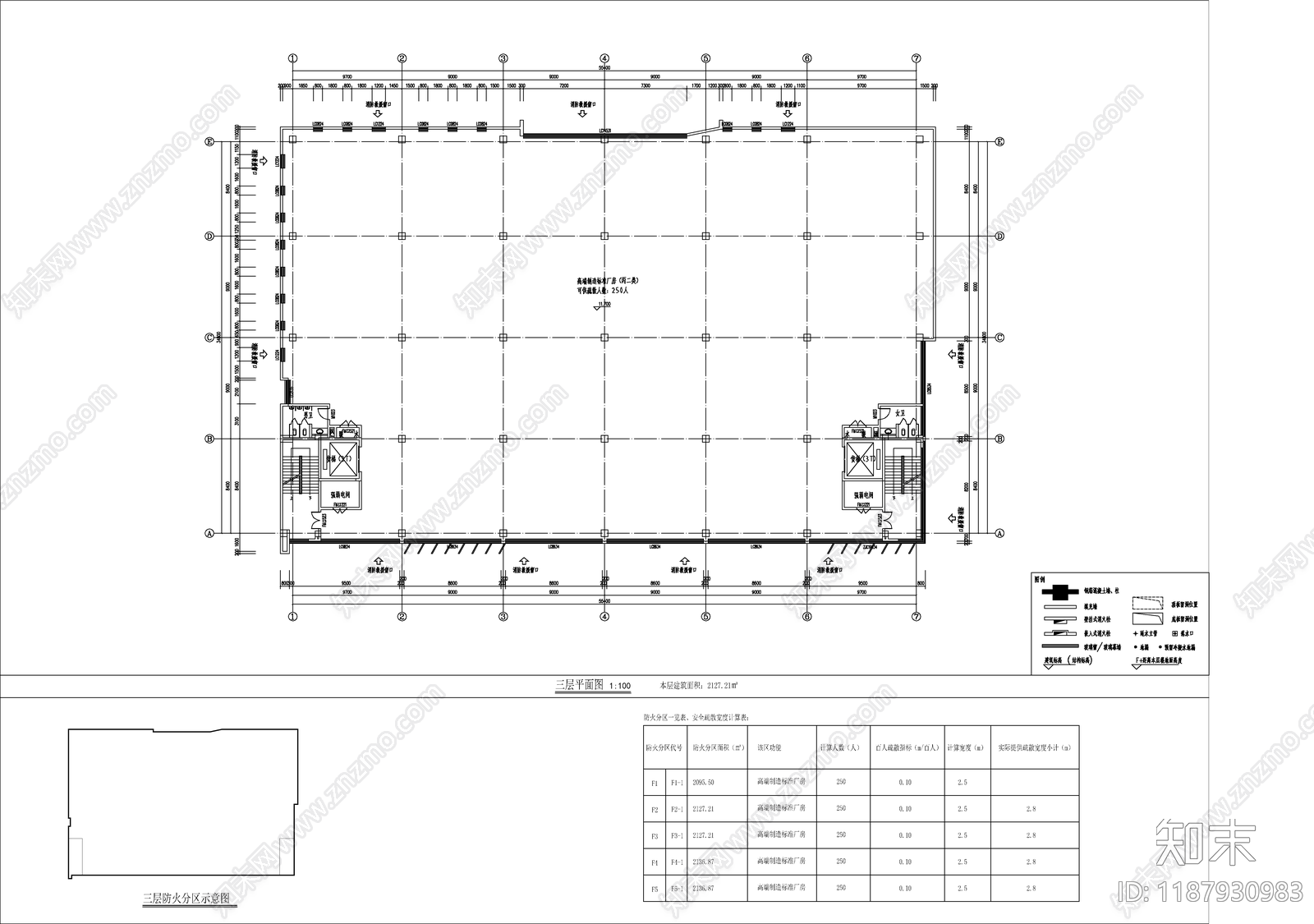 现代产业园建筑cad施工图下载【ID:1187930983】