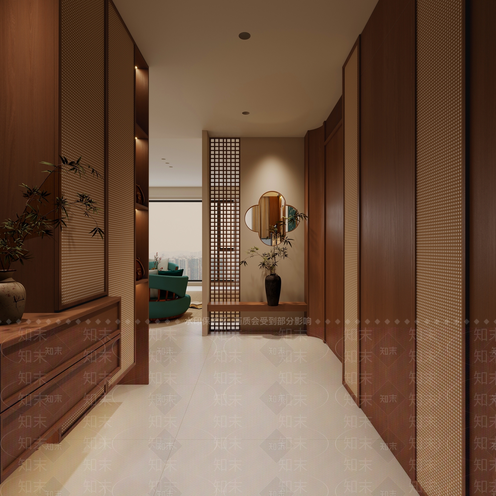 禅意家居餐厅3D模型下载【ID:1221595639】