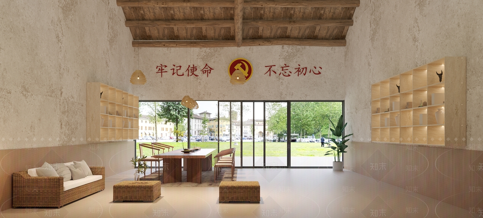 极简侘寂茶叶店3D模型下载【ID:1187933733】