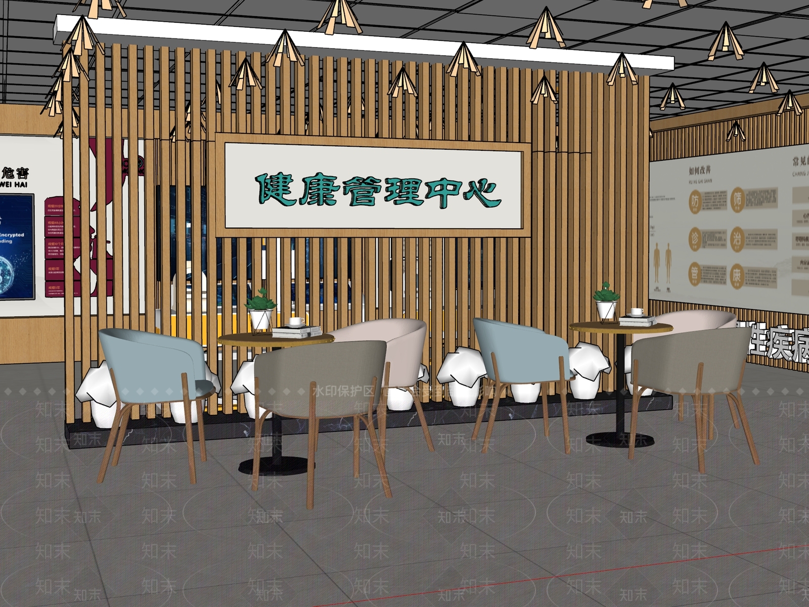 中式现代医院SU模型下载【ID:1187931389】