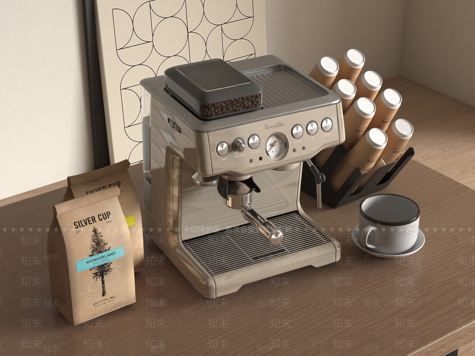 咖啡机3D模型下载【ID:1187936447】