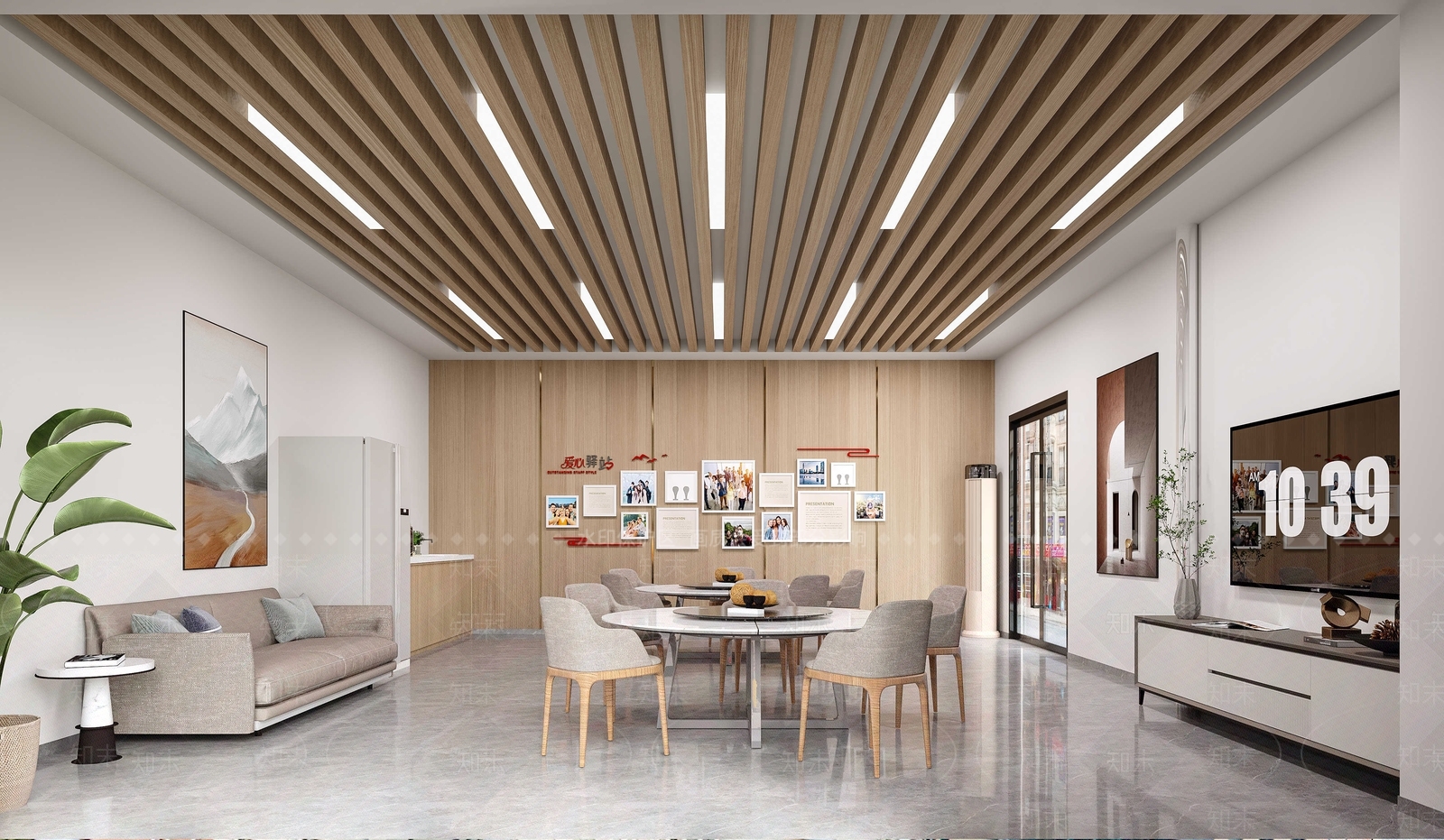 现代党建室3D模型下载【ID:1187937933】