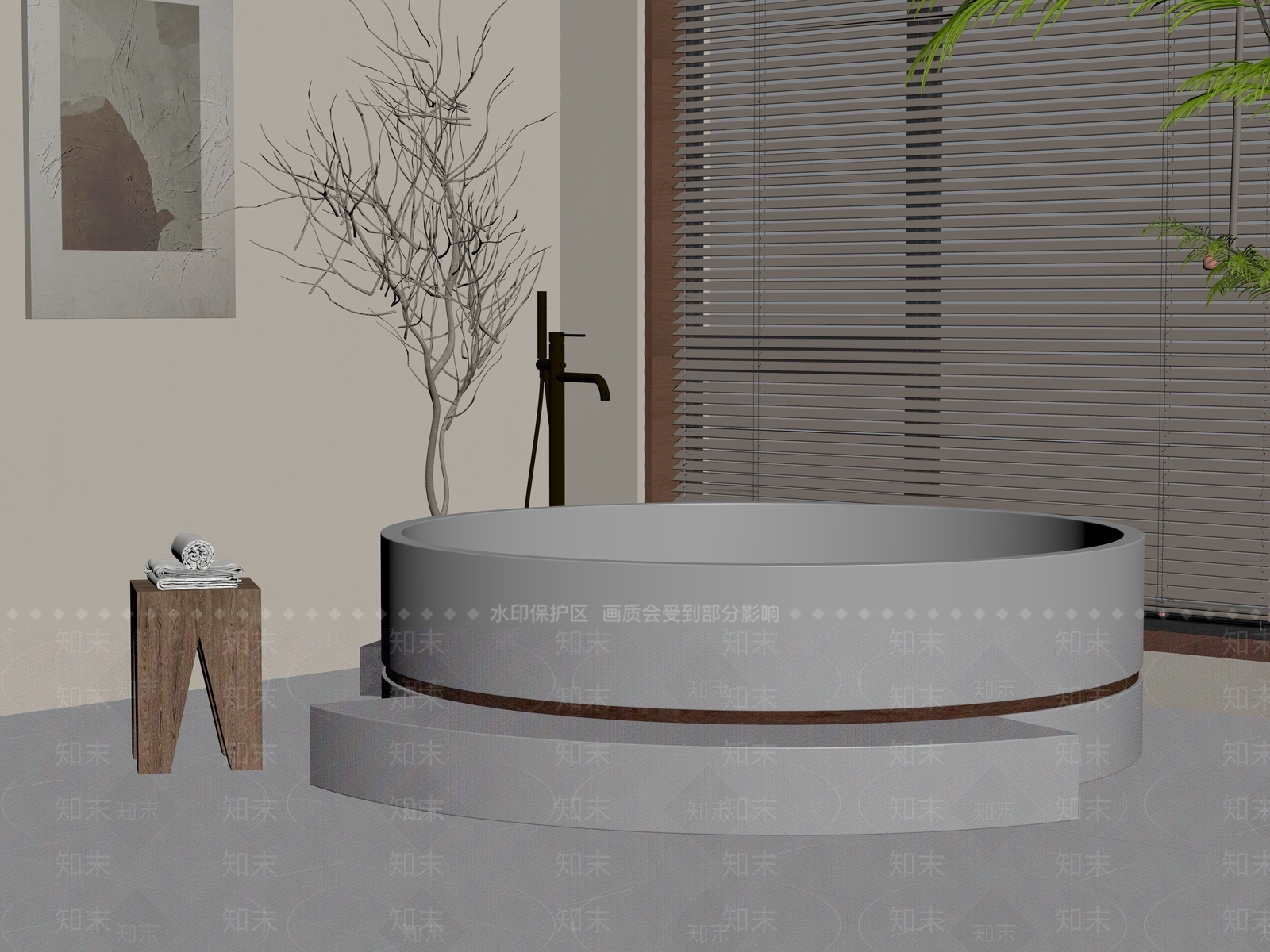 浴缸SU模型下载【ID:1187938322】