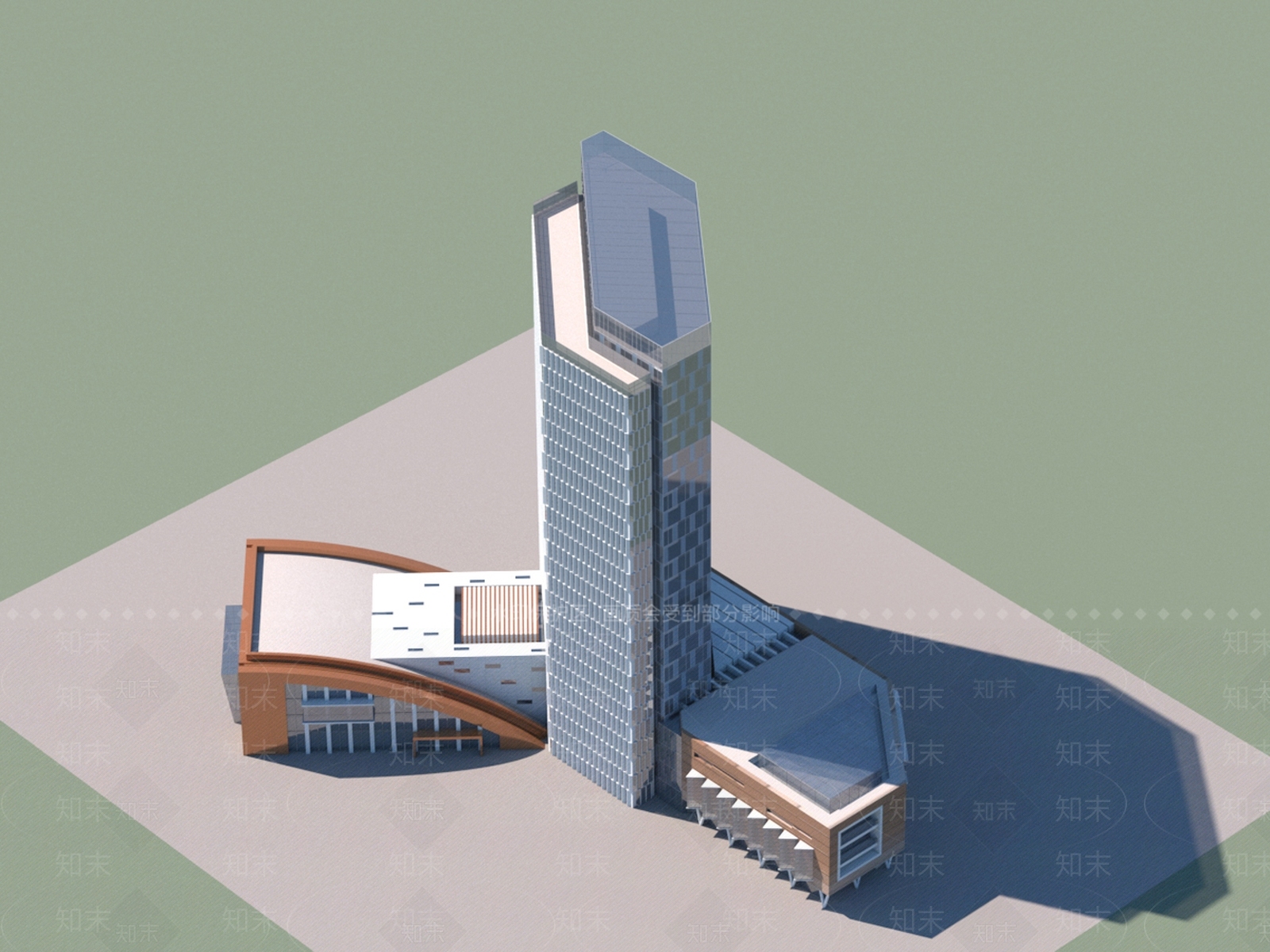 现代办公楼3D模型下载【ID:1187941319】