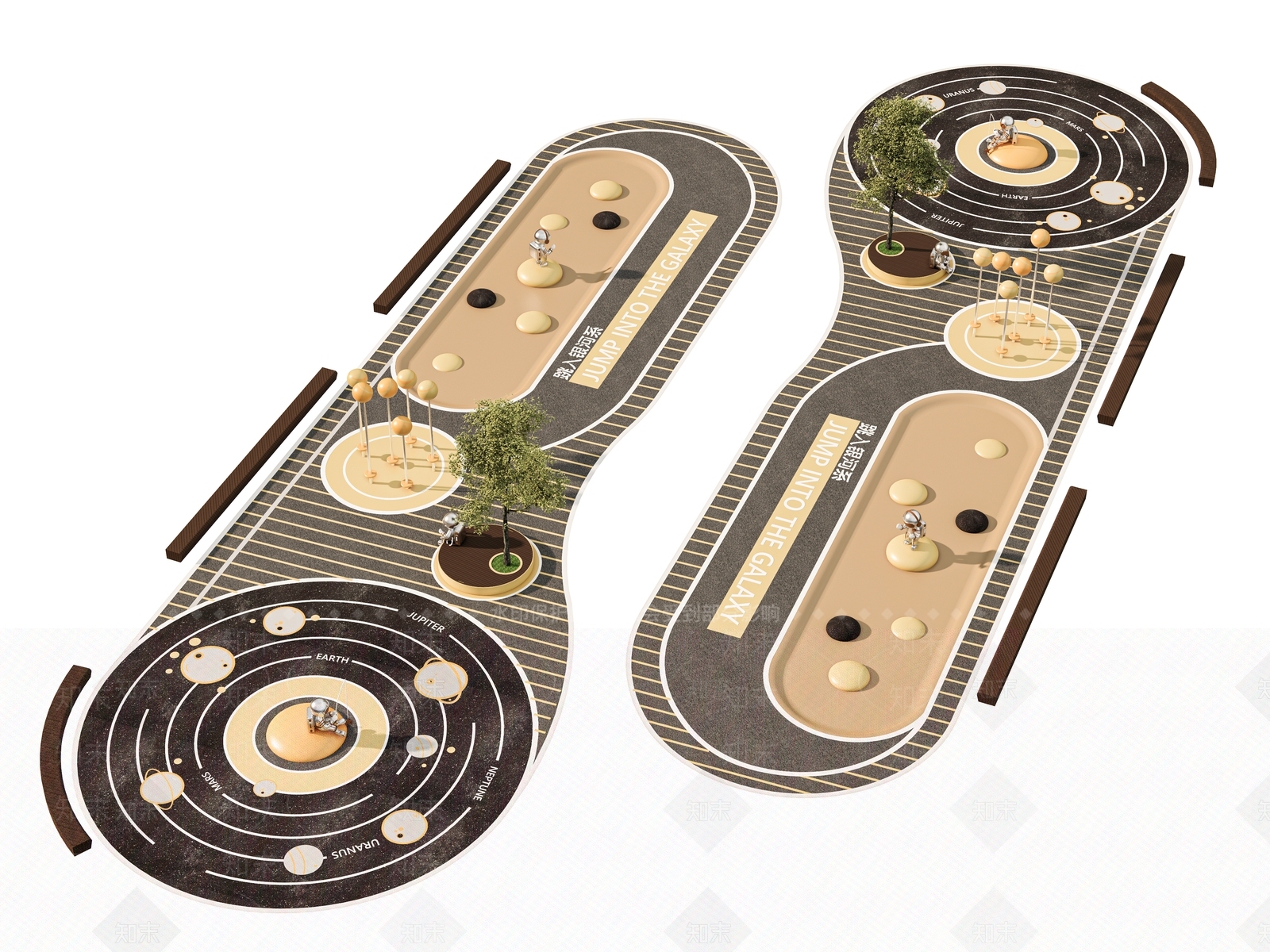 现代景观公园SU模型下载【ID:1187944679】