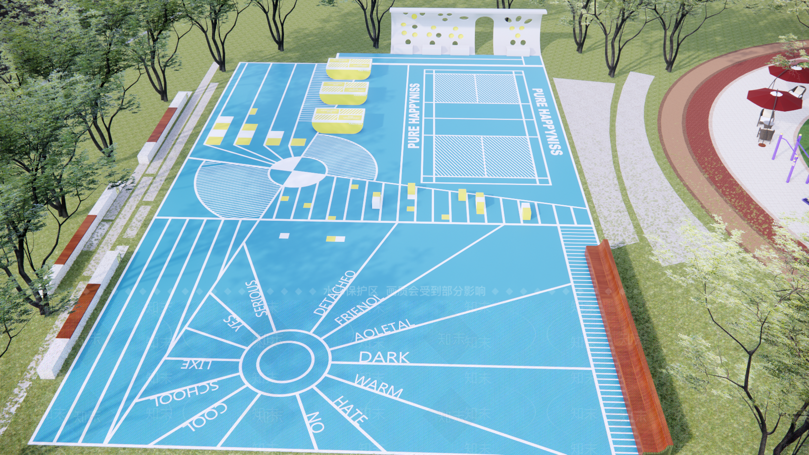 现代广场景观SU模型下载【ID:1187948460】