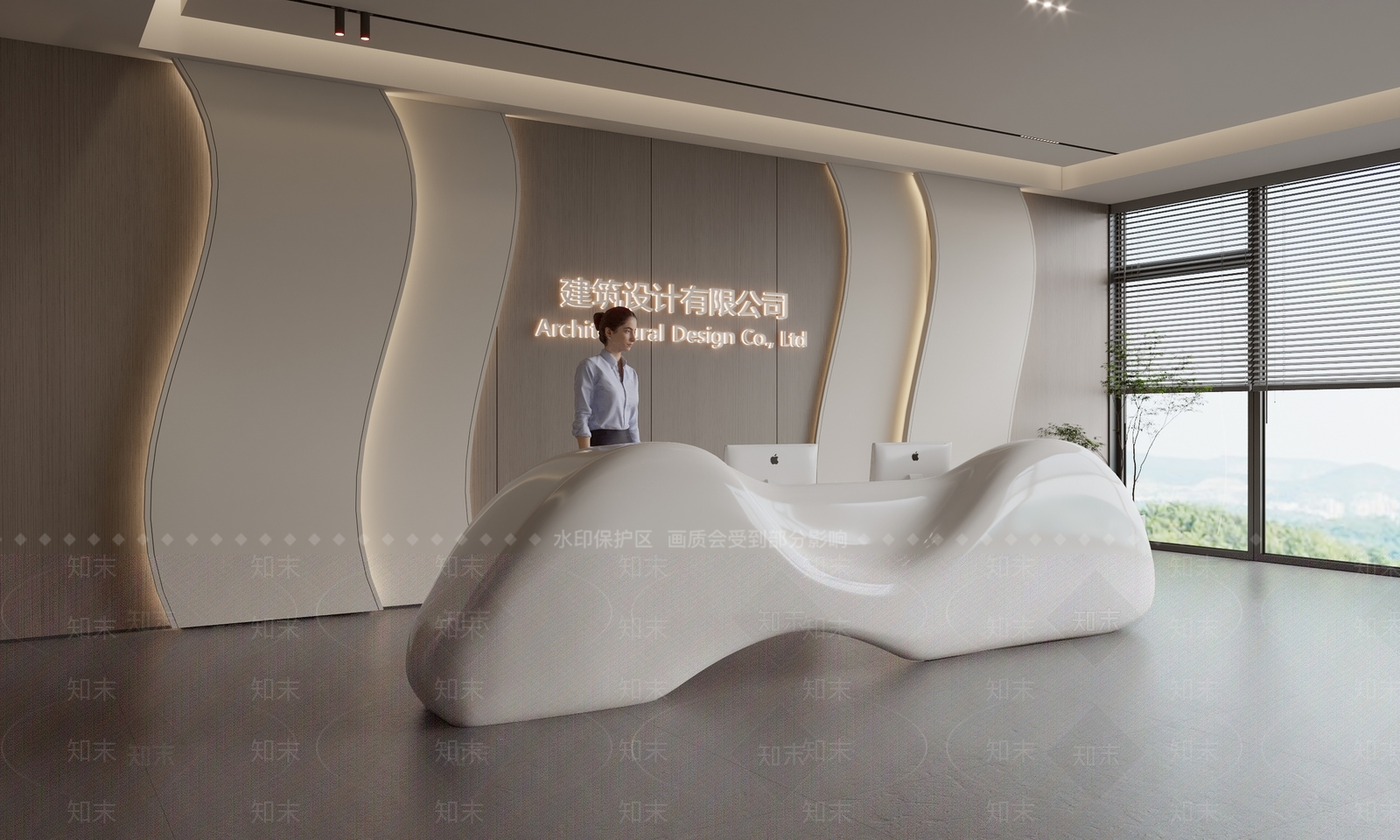现代前台3D模型下载【ID:1187945915】