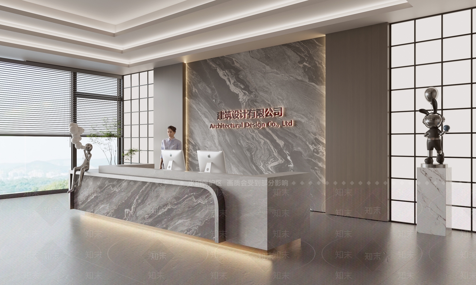 现代前台SU模型下载【ID:1187947097】