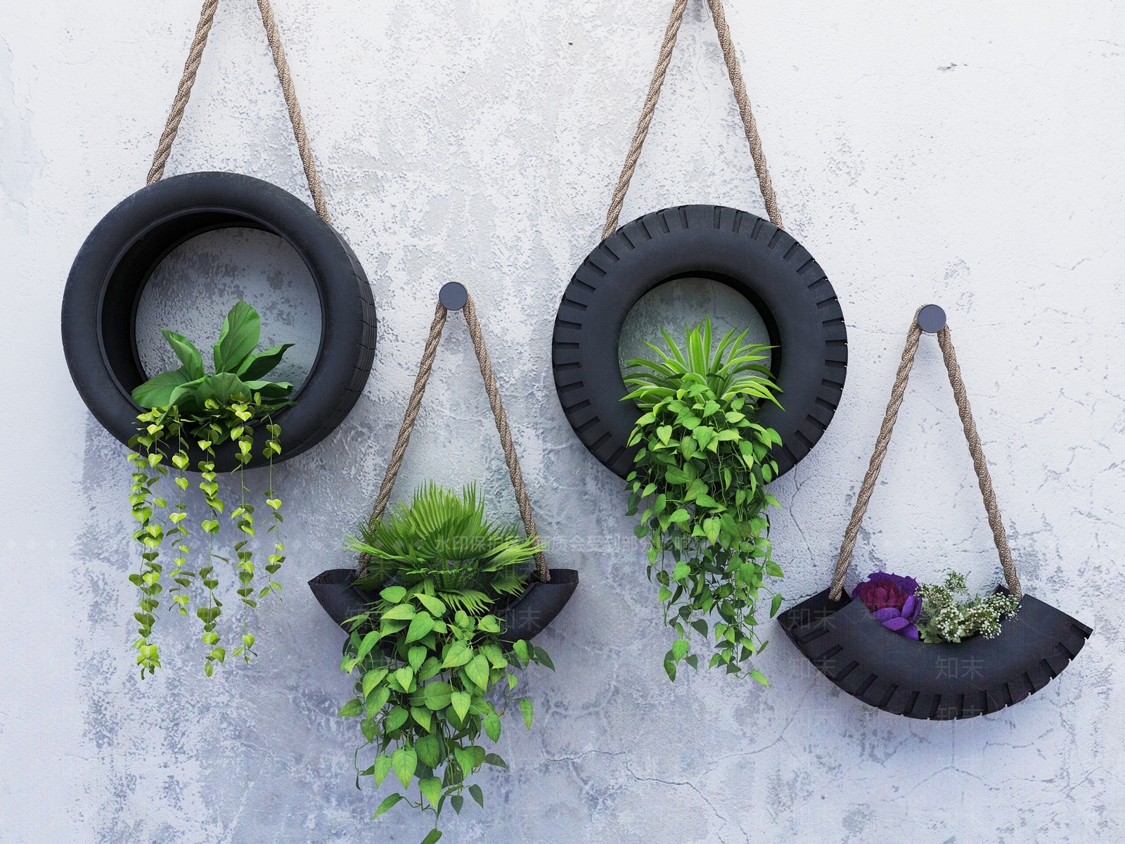 绿植墙SU模型下载【ID:1187949570】