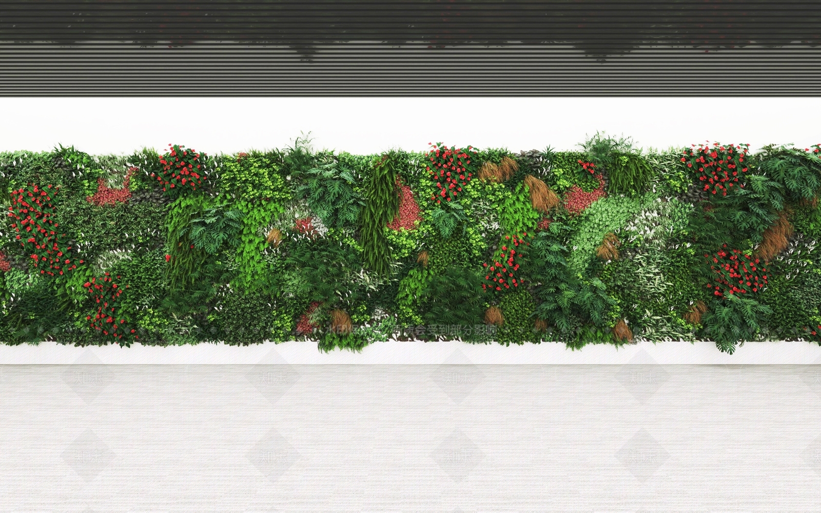 绿植墙SU模型下载【ID:1187950417】