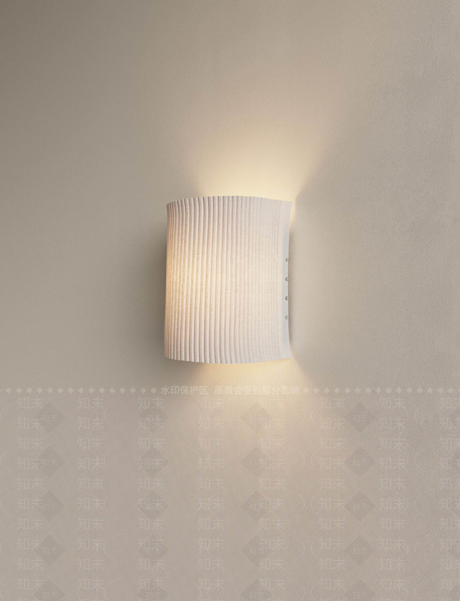 奶油日式床头壁灯3D模型下载【ID:1187950912】