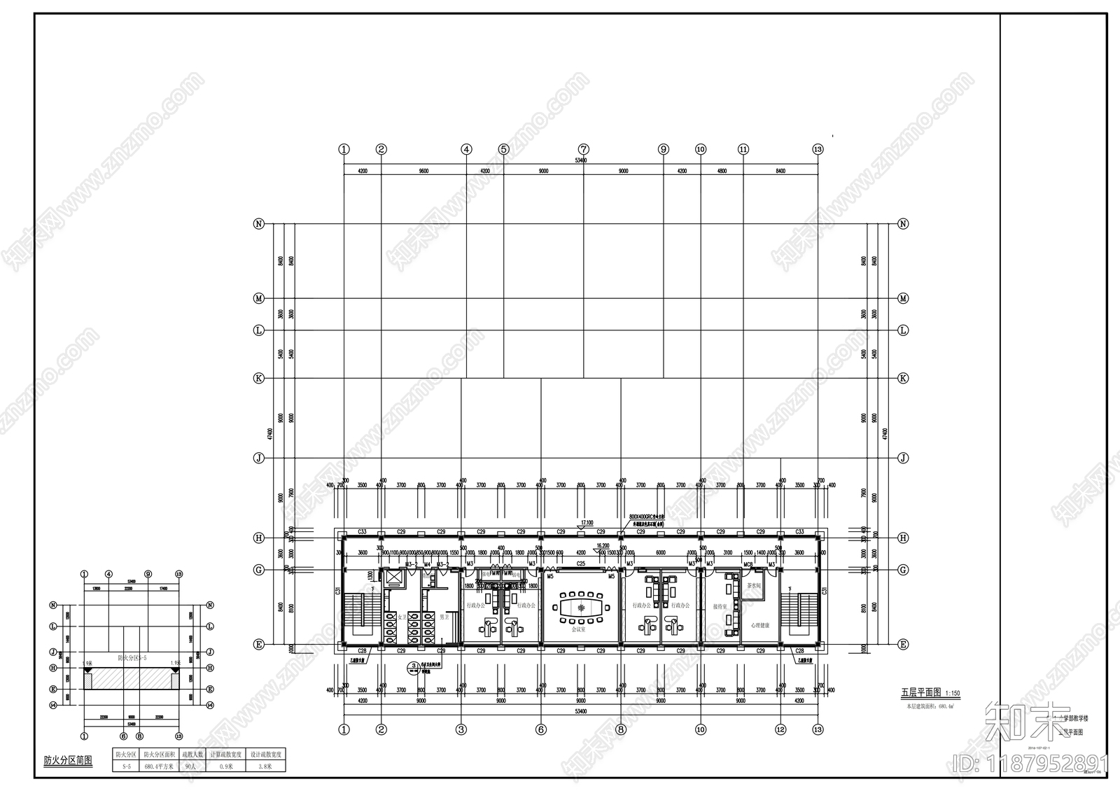 现代学校建筑cad施工图下载【ID:1187952891】
