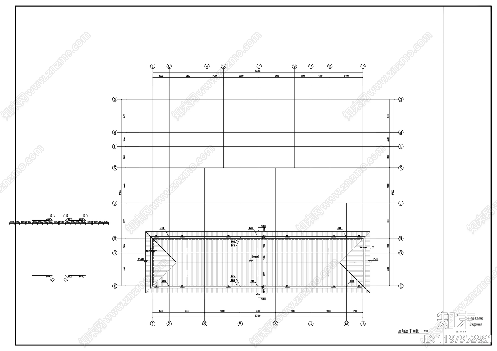 现代学校建筑cad施工图下载【ID:1187952891】