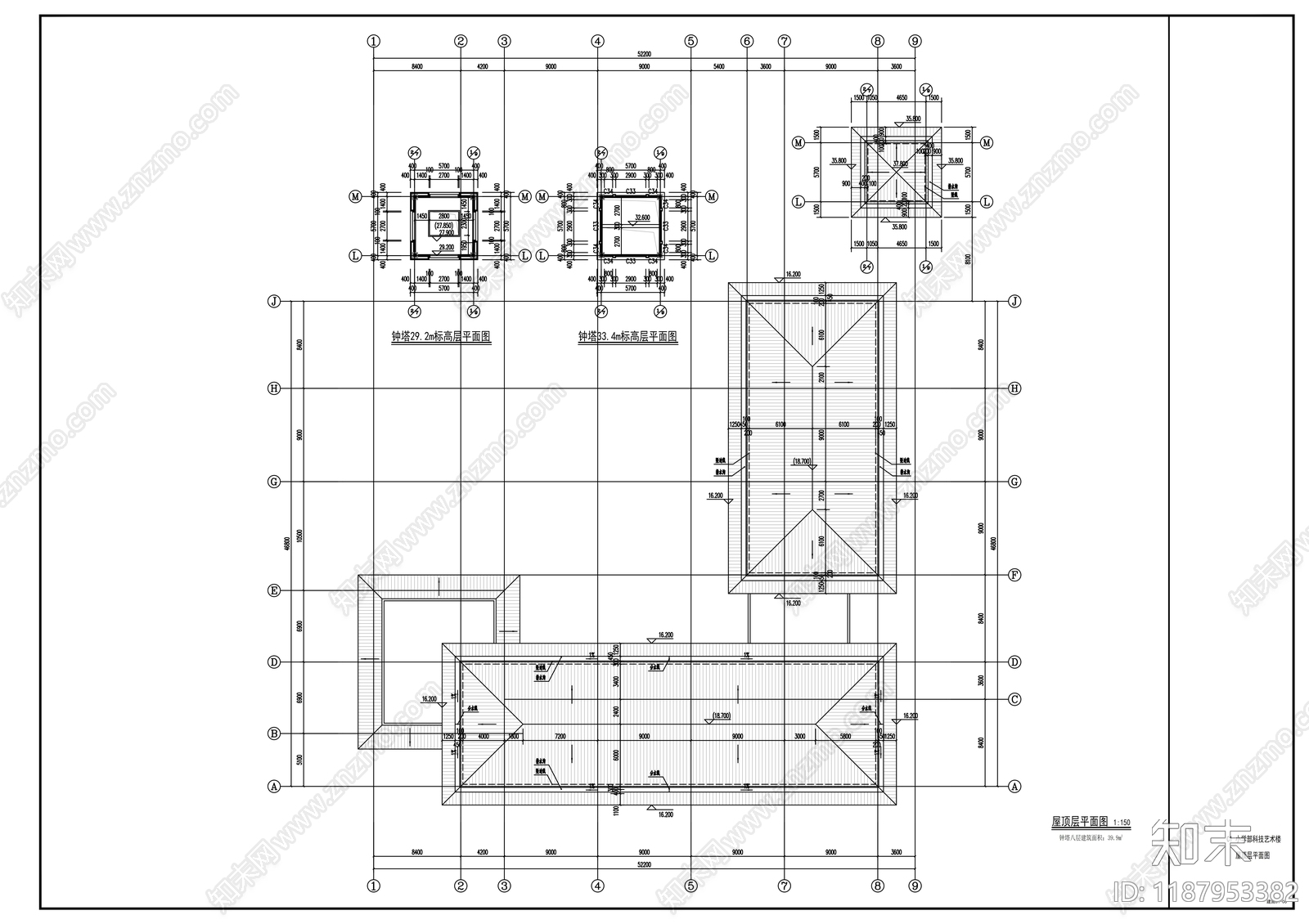现代学校建筑cad施工图下载【ID:1187953382】