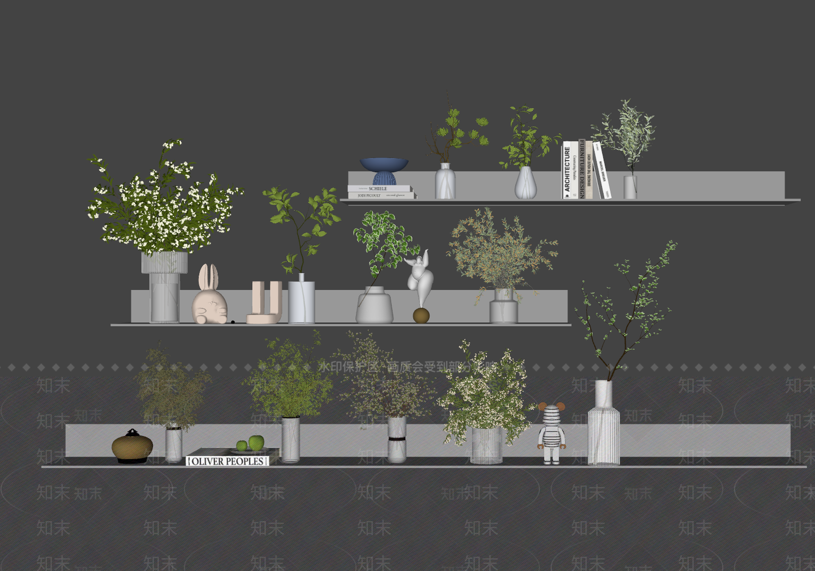 水生植物SU模型下载【ID:1187955133】