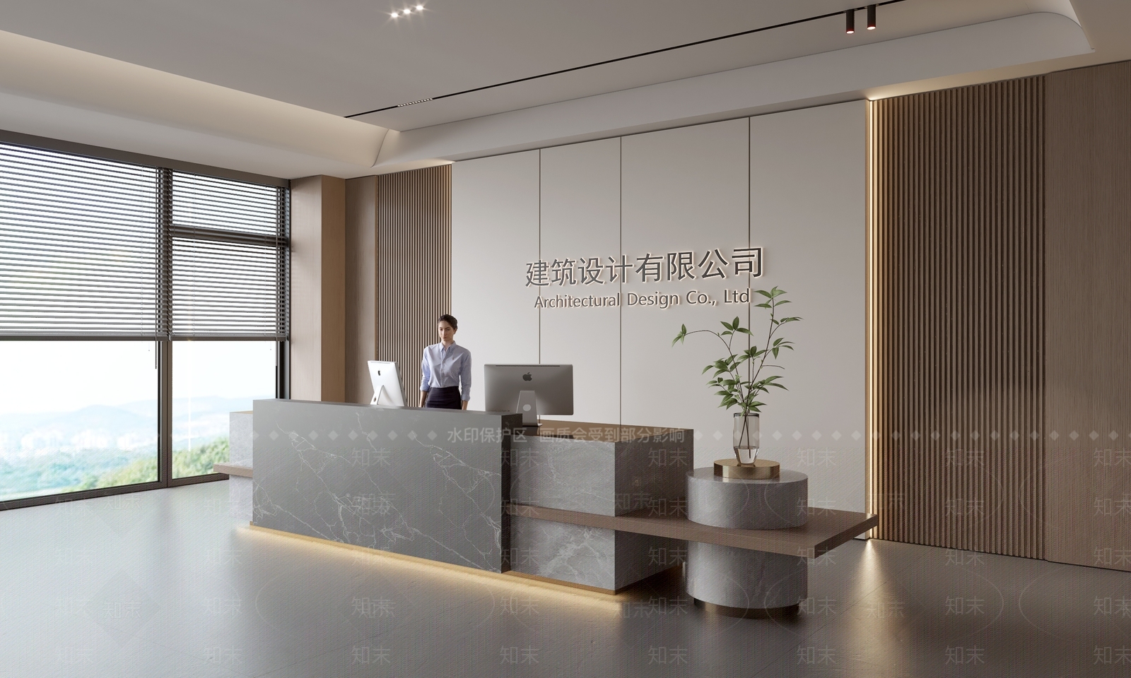 现代前台SU模型下载【ID:1187955689】