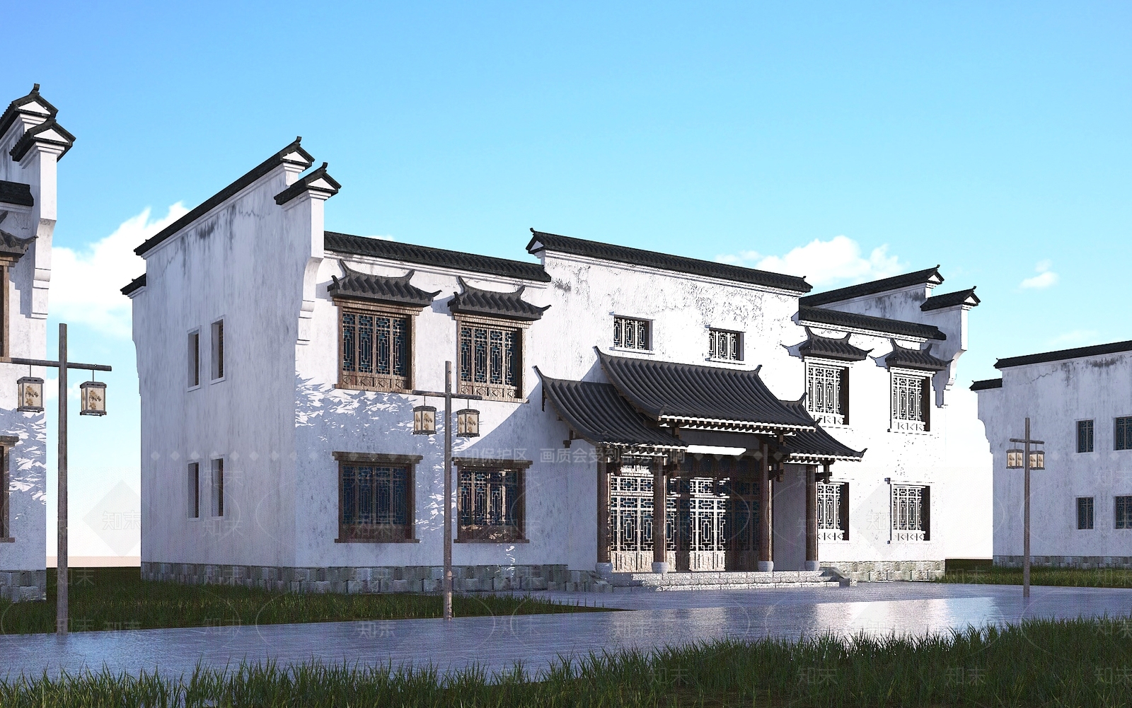 现代乡村民房SU模型下载【ID:1187955791】