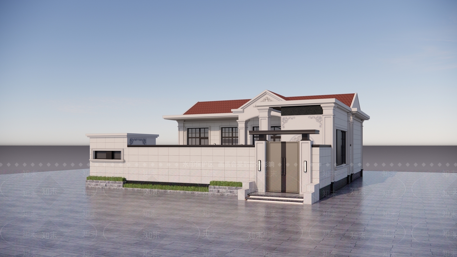 欧式极简乡村民房SU模型下载【ID:1187957301】