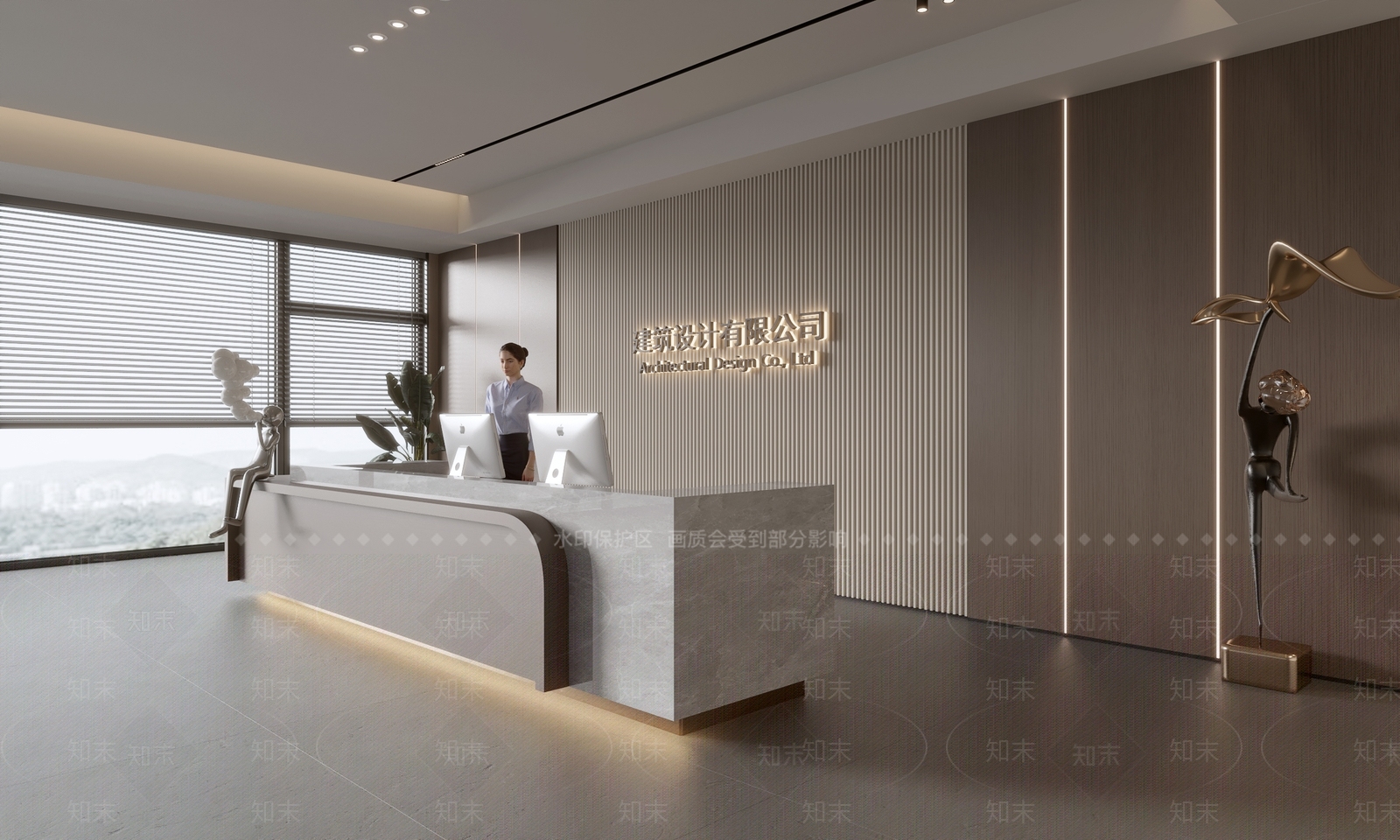 现代前台3D模型下载【ID:1187959199】