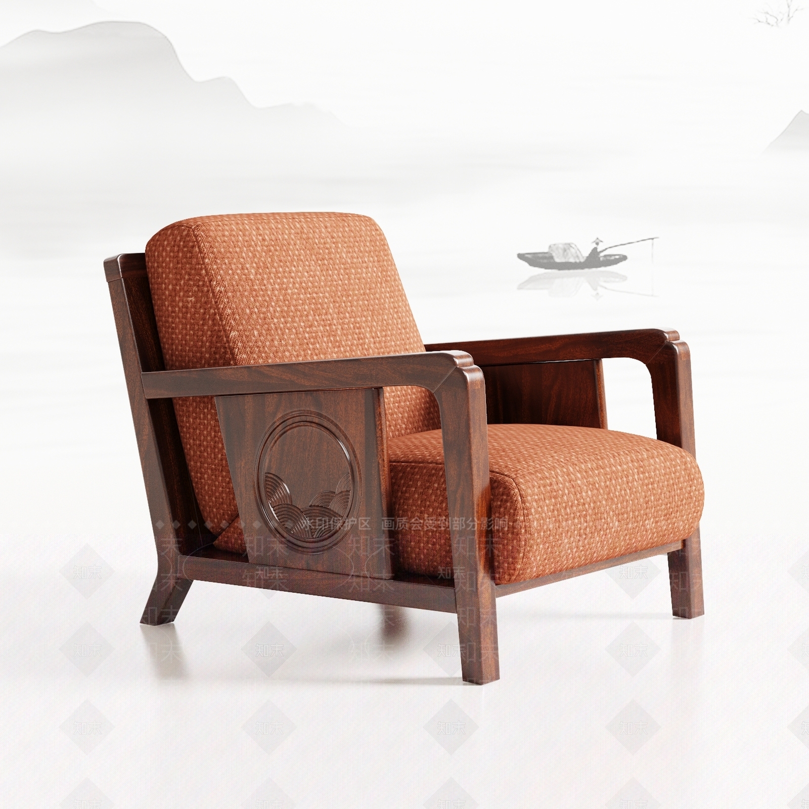 新中式中式躺椅3D模型下载【ID:1187959227】