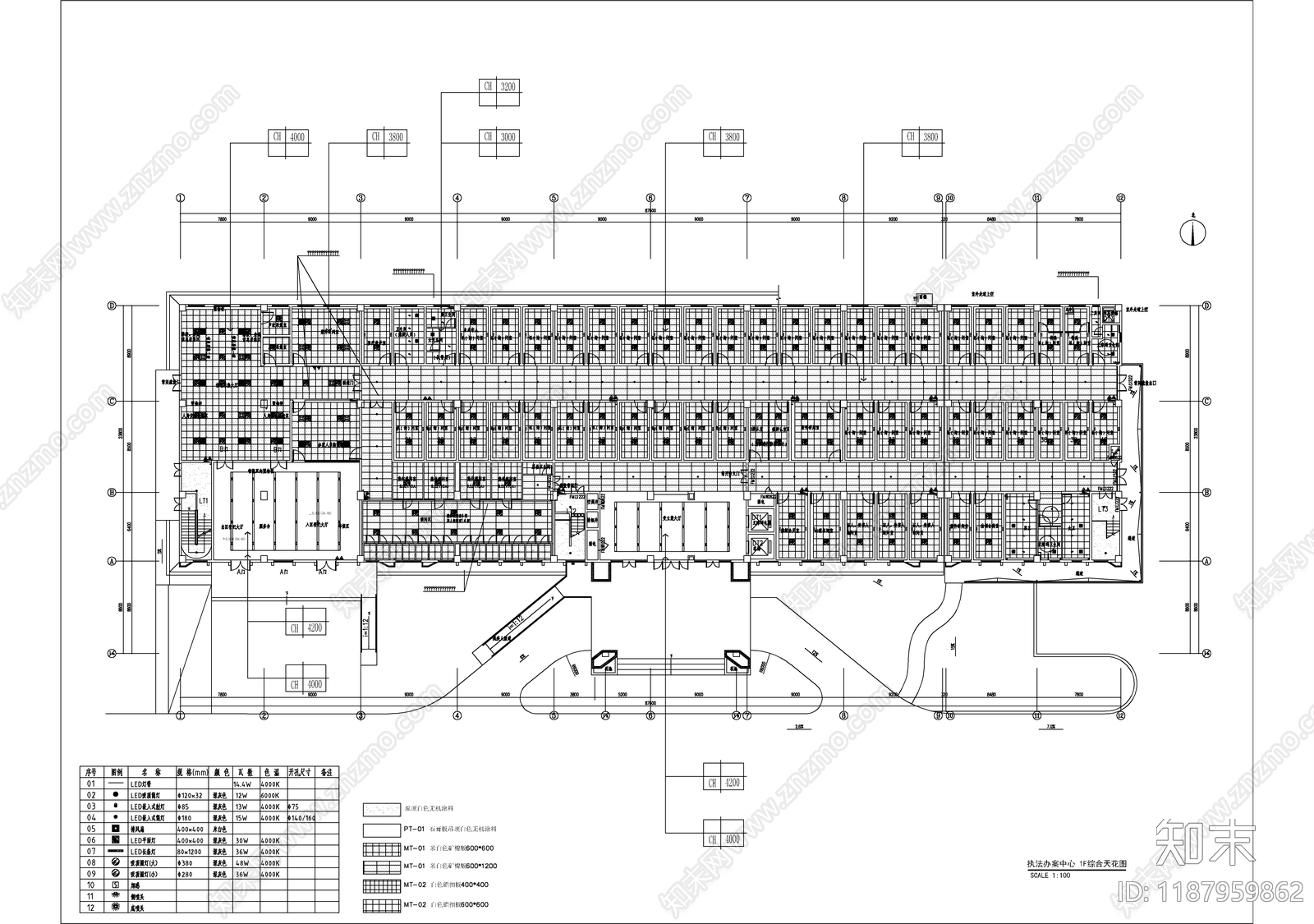 现代整体办公空间cad施工图下载【ID:1187959862】