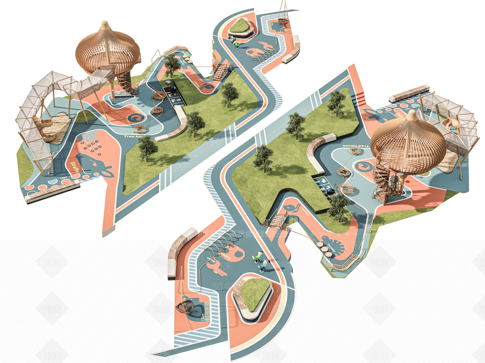 现代景观公园SU模型下载【ID:1187961111】