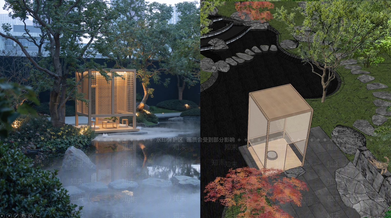 现代新中式其他景观小建筑SU模型下载【ID:1187963726】
