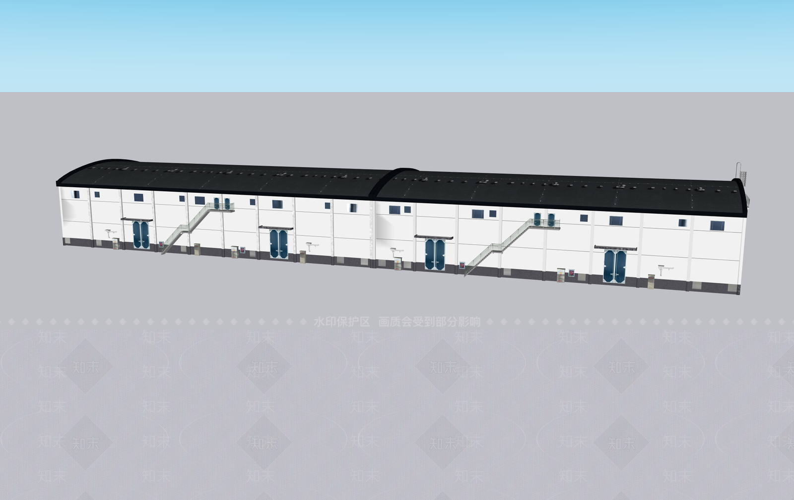 现代仓库SU模型下载【ID:1187963281】